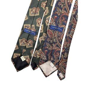 Cambridge Classics Necktie Lot Silk Vintage Paisley Geometric Corporate Work